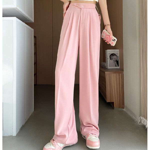 High Waist Loose Drape Wide Leg Pants - Image 10