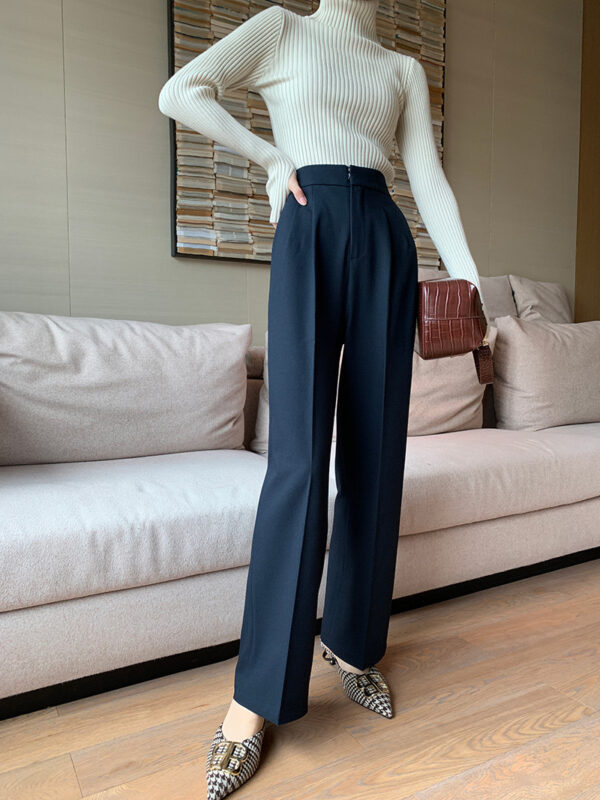 High Waist Drape Smoke Tube Pants - Image 2