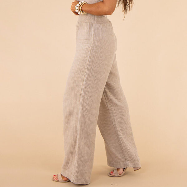 Slim-fit Slimming Solid Color Pants - Image 7