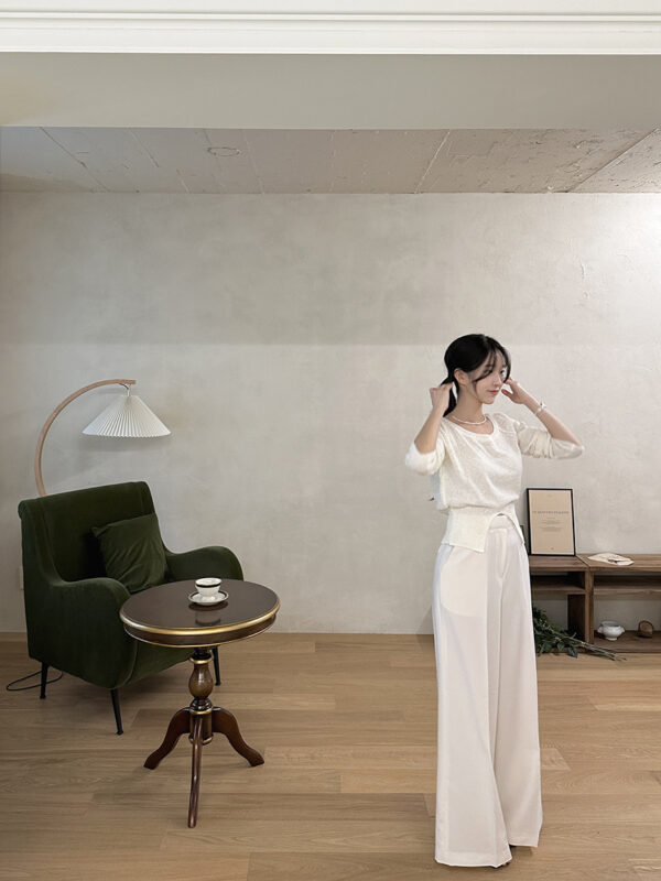 Wide Leg Mopping Hanging Pants - Image 2