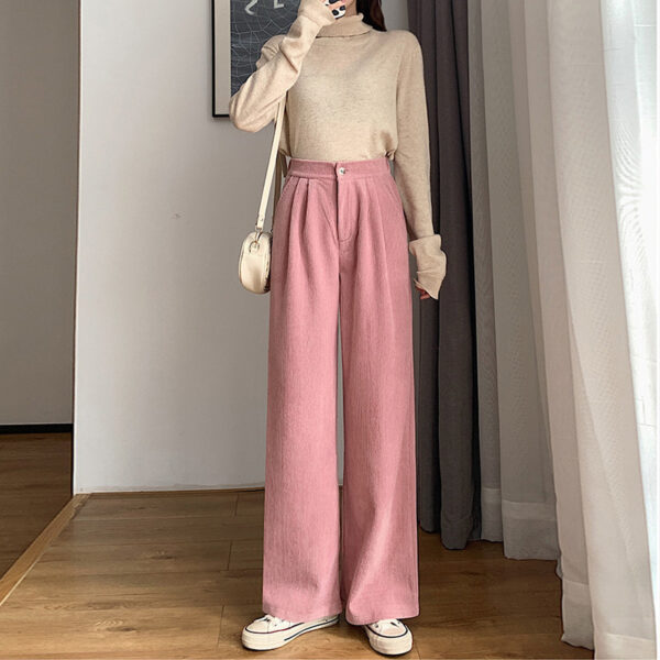 Retro Corduroy Versatile Wide-leg Pants - Image 5