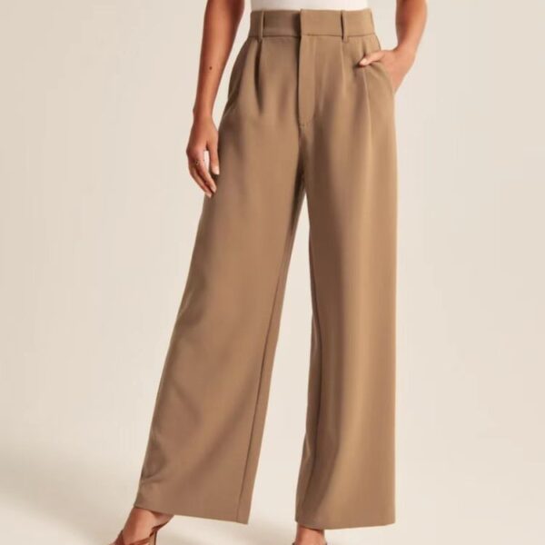 High Waist Versatile Belt Wide Leg Pants