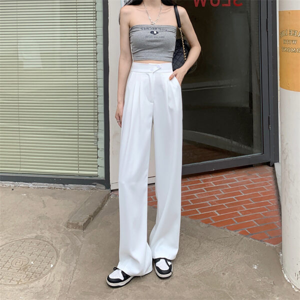 High Waist Loose Drape Wide Leg Pants - Image 2