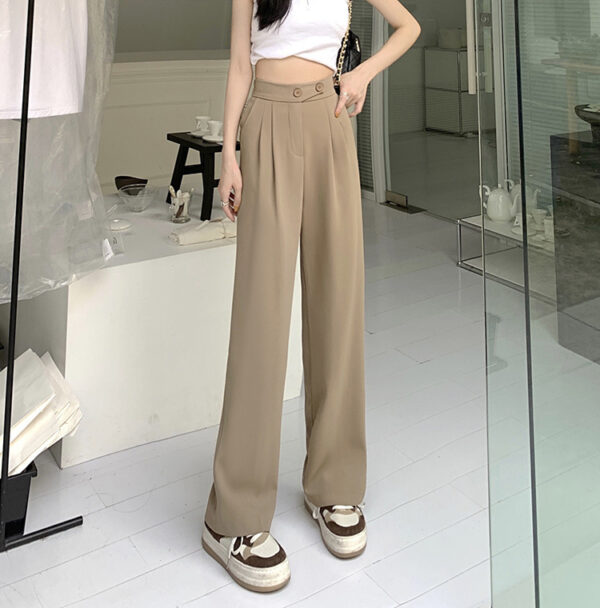 High Waist Loose Drape Wide Leg Pants - Image 3