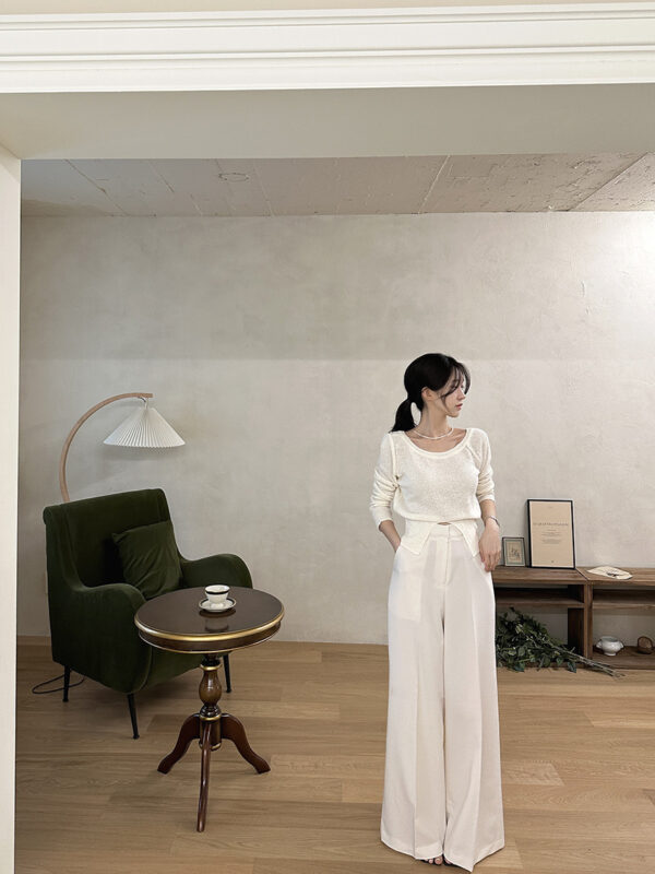 Wide Leg Mopping Hanging Pants - Image 3