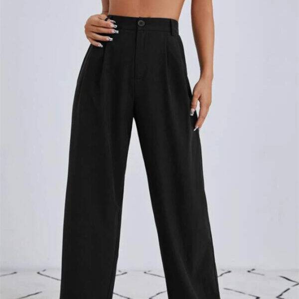 High Waist Casual Wide-leg Pants - Image 6