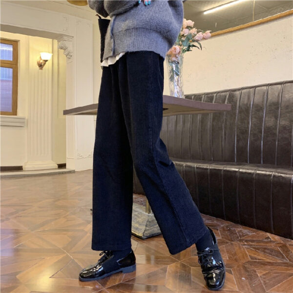 Retro Corduroy Versatile Wide-leg Pants - Image 8