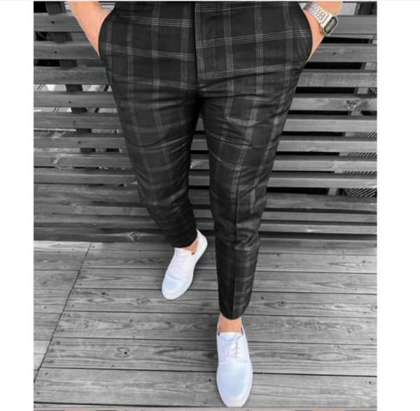 Plaid Striped Business Pants - Image 3