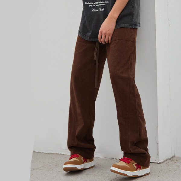 Retro Corduroy Straight Casual Pants - Image 5