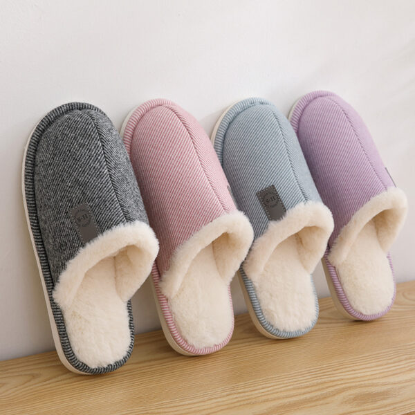 Warm Cotton Velvet Slippers - Image 4