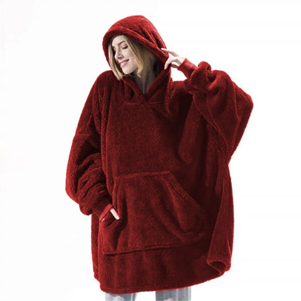 Comfortable Loose Double-Sided Fleece Sweater - Image 7