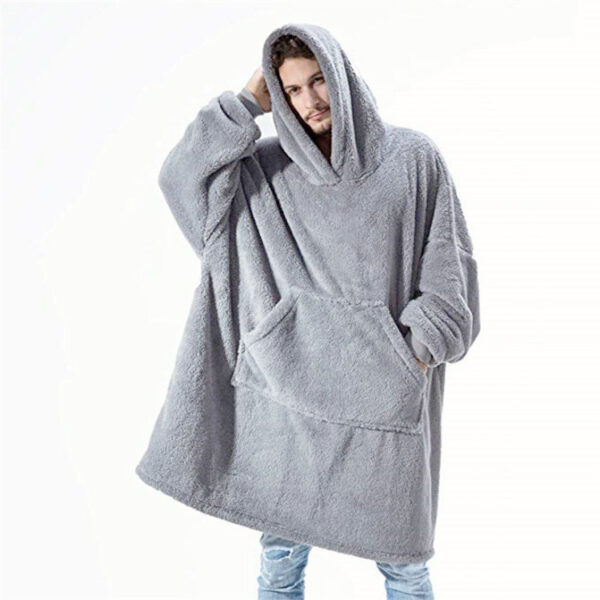 Comfortable Loose Double-Sided Fleece Sweater - Image 4