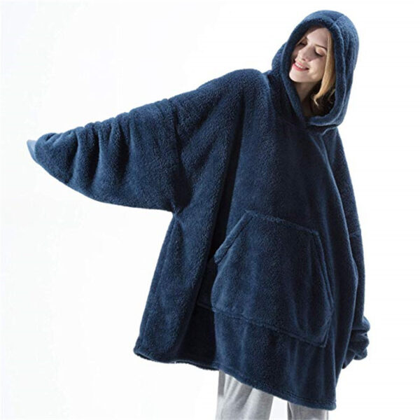 Comfortable Loose Double-Sided Fleece Sweater - Image 8