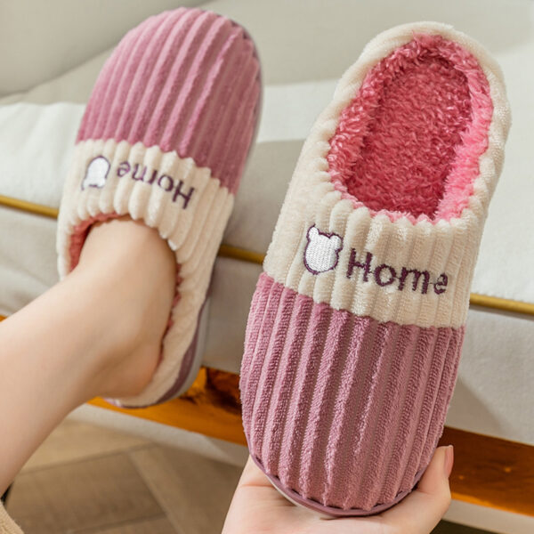 Warm Non Slip Thick Soled Wool Slippers