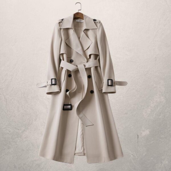 Mid-length Trench Long Windbreaker Jacket - Image 4