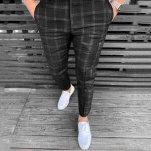 Plaid Striped Business Pants