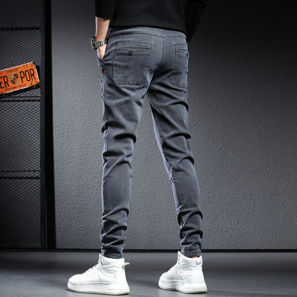 Elastic Waist Skinny Stretch Jeans - Image 4