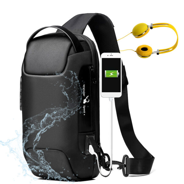 Waterproof USB Anti-theft Oxford Chest Bag - Image 6