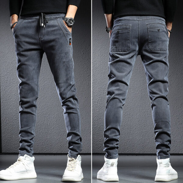 Elastic Waist Skinny Stretch Jeans - Image 6