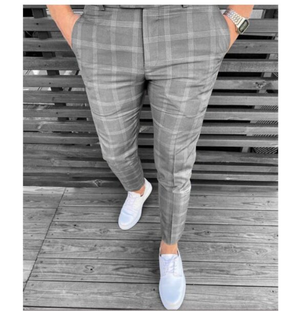 Plaid Striped Business Pants - Image 10