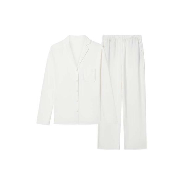 Cloud Cotton Cardigan Modal Couple Pajama Set - Image 2