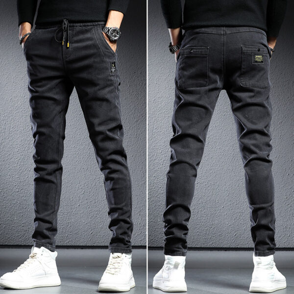 Elastic Waist Skinny Stretch Jeans - Image 8