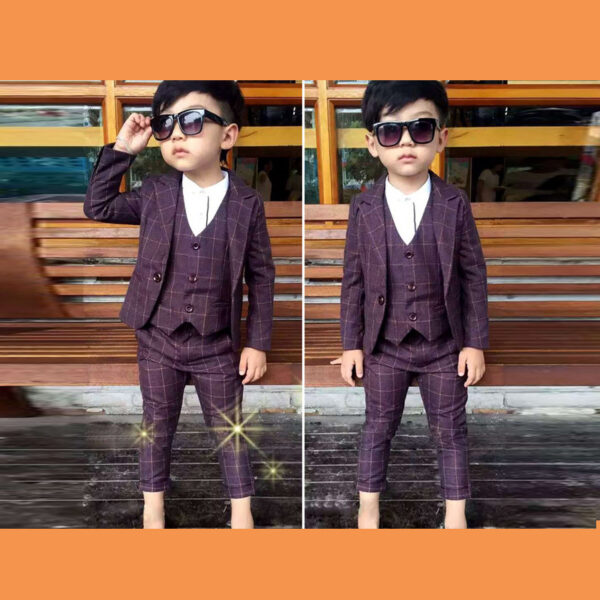 Three-piece Suit, Vest, Pants, Children's Wear - Image 4