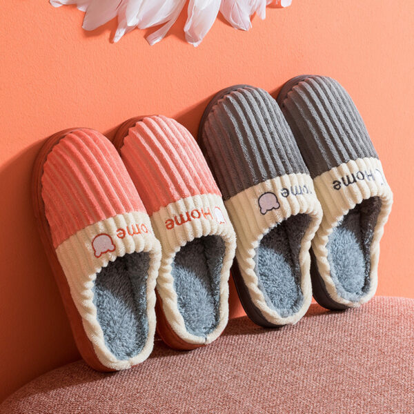 Warm Non Slip Thick Soled Wool Slippers - Image 2