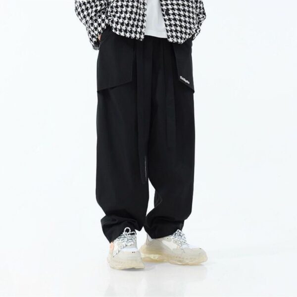 Straight Tube Polyester Pants - Image 5