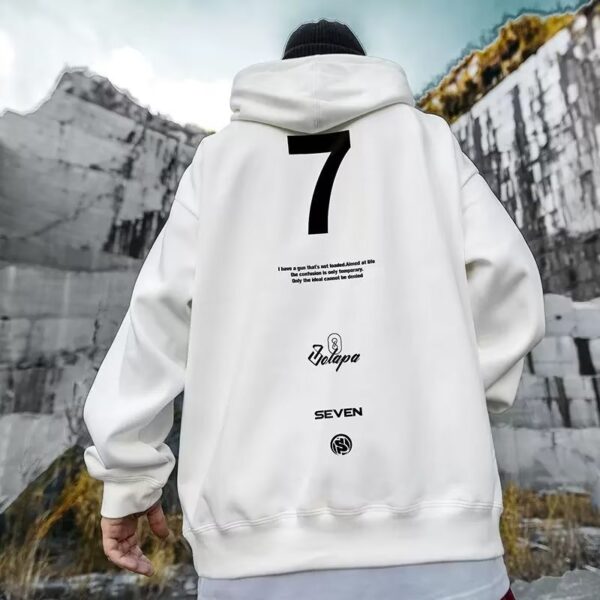 Hooded Polyester Printed Sweater - Image 5