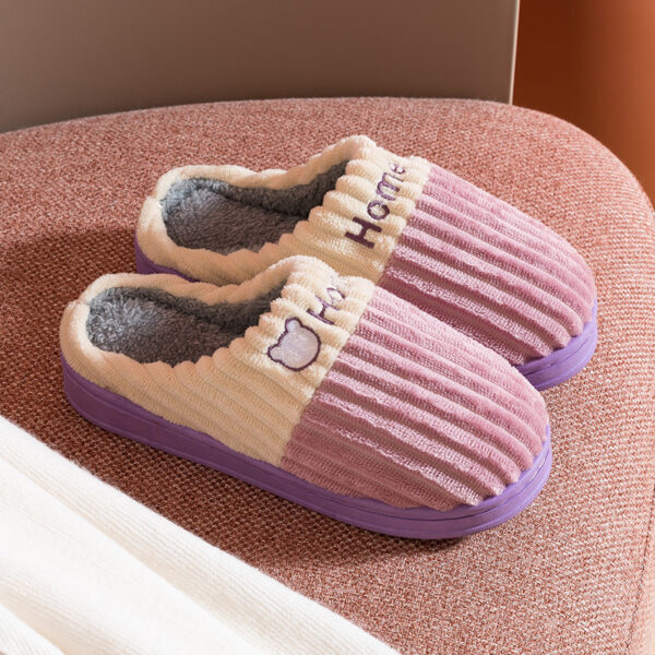 Warm Non Slip Thick Soled Wool Slippers - Image 9