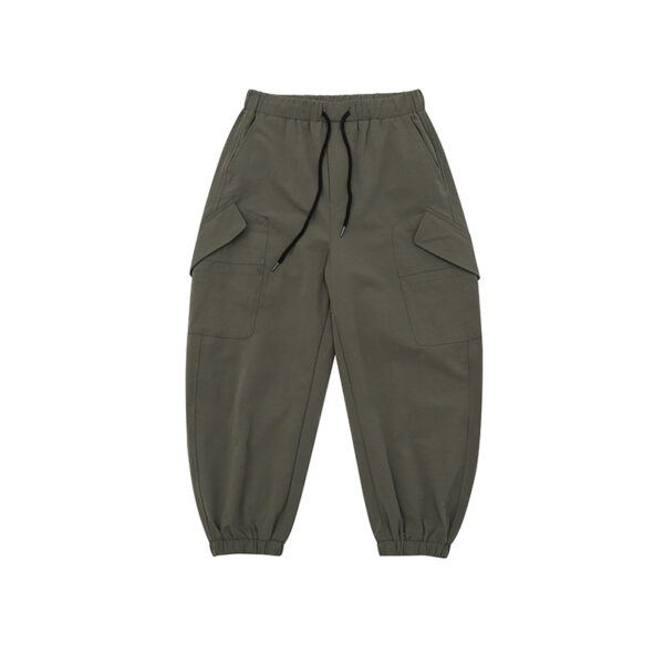 Pure Color Elastic Waist Sports Pants - Image 10