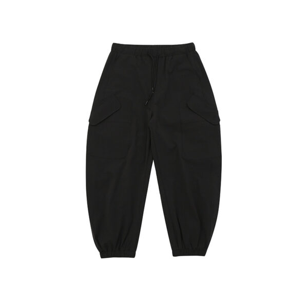 Pure Color Elastic Waist Sports Pants - Image 8
