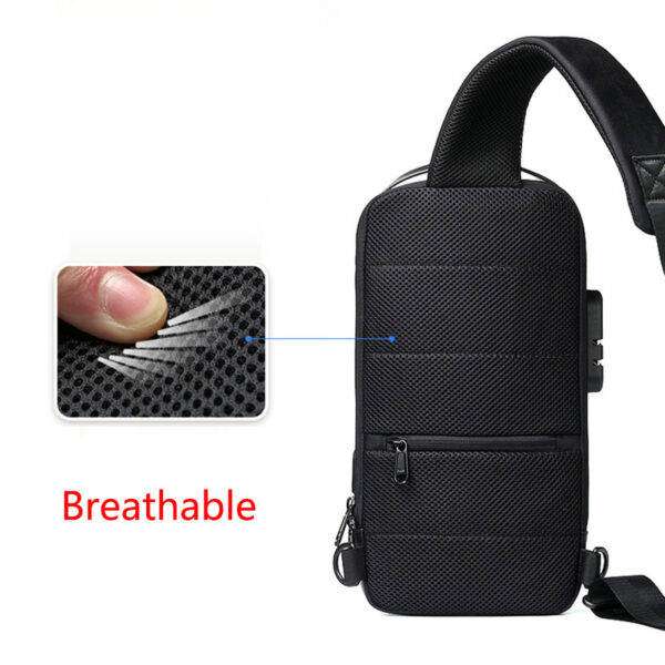 Waterproof USB Anti-theft Oxford Chest Bag - Image 7