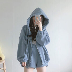 Sports Hoodie Coat & Shorts