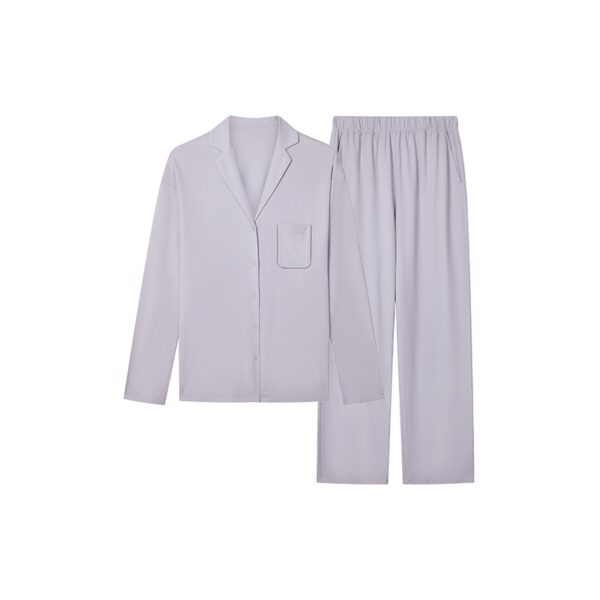 Cloud Cotton Cardigan Modal Couple Pajama Set - Image 5