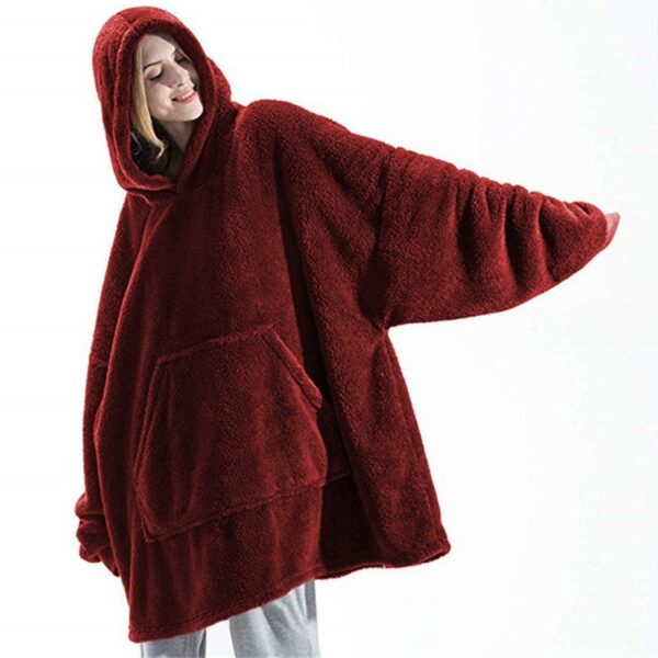 Comfortable Loose Double-Sided Fleece Sweater - Image 10